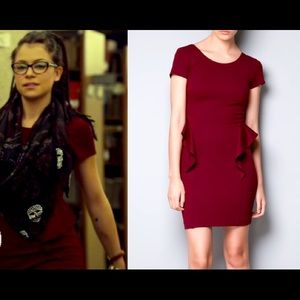 Red peplum dress ASO Orphan Black